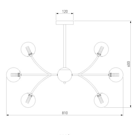Люстра на штанге Eurosvet Astro 30179 матовое золото