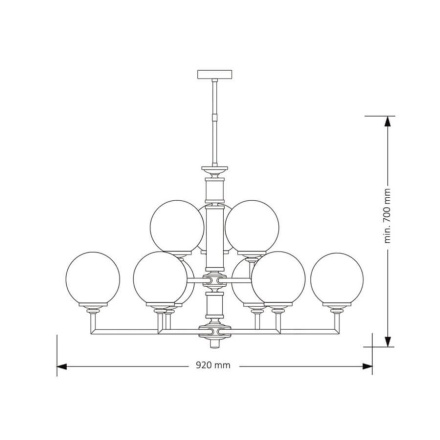 Подвесная люстра Kutek Mood Artu Glass ART-ZW-8 (Z) G