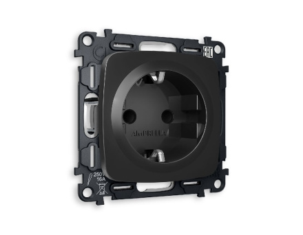 Комплект механизма розетки с/з cо шторками Ambrella Volt Omega MO807010