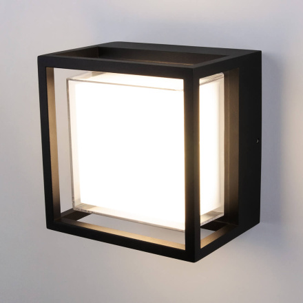 Уличный настенный светодиодный светильник Elektrostandard 1533 Techno Led чёрный 4690389163302