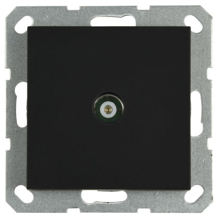 Розетка TV Jasmart оконечная с накладкой черный матовый (soft touch) G6001PB
