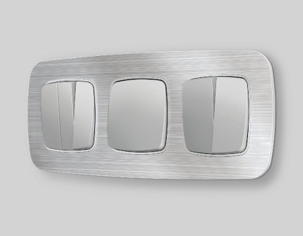 Лицевая панель для выключателя трехклавишного Ambrella Volt Omega OP4050