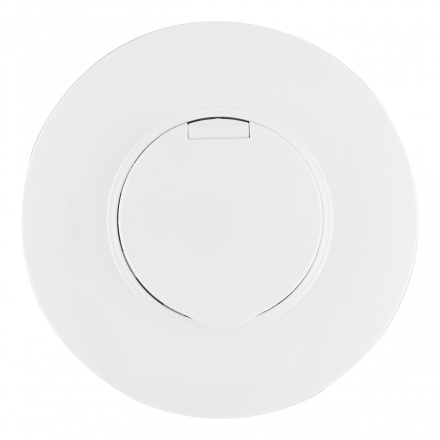 Розетка круглая с/з и шторками, защитной крышкой и рамкой Arte Milano SET08-1-41-1 white