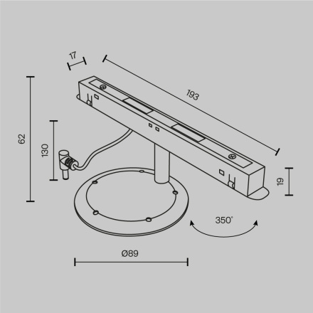 Коннектор для Яндекс Станции Мини Maytoni Exility TRA034CVC-B
