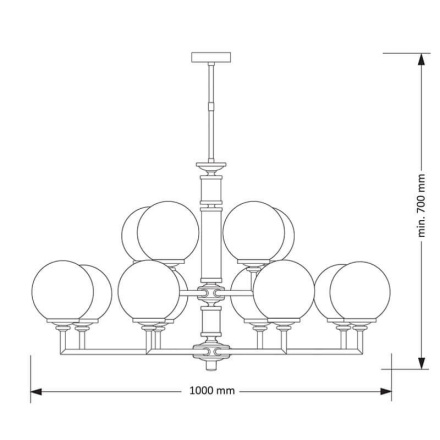 Подвесная люстра Kutek Mood Artu Glass ART-ZW-10 (P) G