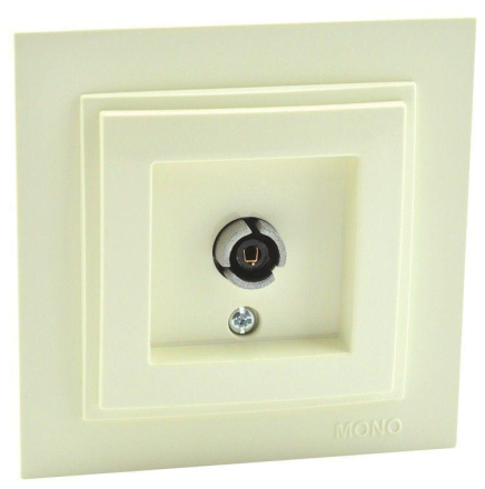 Розетка TV проходная Mono Electric Despina крем 102-170005-137