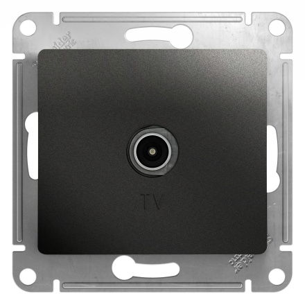 Розетка TV проходная 4DB Systeme Electric Glossa Антрацит GSL000792