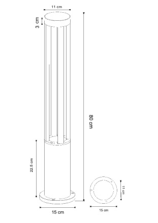 Ландшафтный светильник Arte Lamp Thuban A1080PA-1BK