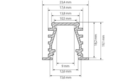 Профиль Arlight TOP-DEEP-F-2000 ANOD (K13,P15) 016971