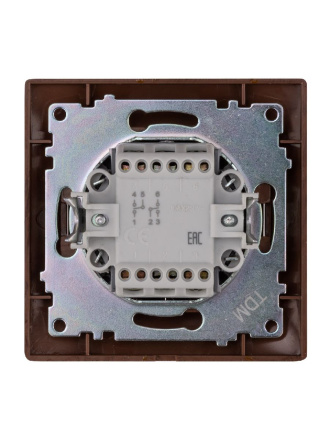 Выключатель двухклавишный на 2 направления Лама TDM Electric SQ1815-0407