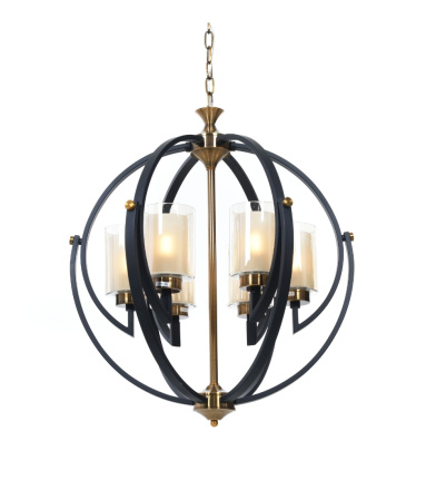 Подвесная люстра Lumina Deco Bergen LDP 1232-6 BK+MD