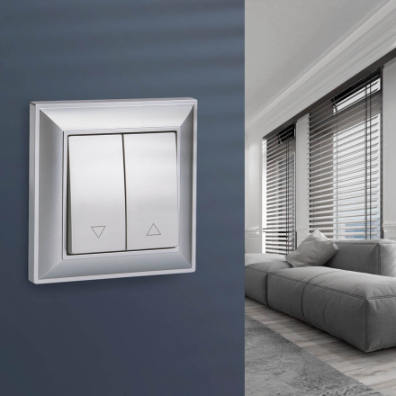 Выключатель жалюзи Werkel серебряный W1124506 4690389155987