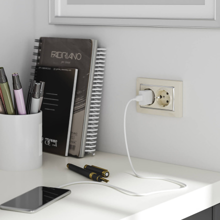 Розетка двойная с заземлением Werkel слоновая кость W1172003 4690389155840