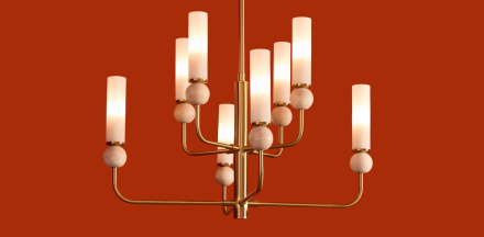 Люстра на штанге Freya Sunspot FR5482CL-08BS