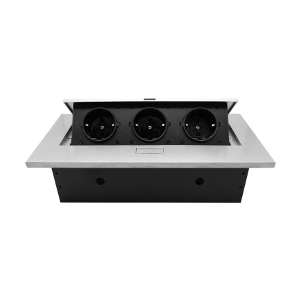 Блок розеток MX-226 (J) (3 секции полуавтоматический с кабелем питания) Mebax 00-00002877