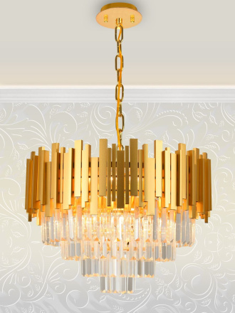 Подвесная люстра Natali Kovaltseva VERTIGO 81440/8C GOLD