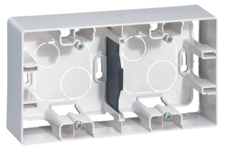 Коробка для накладного монтажа 2-постовая Legrand Etika белая 672530