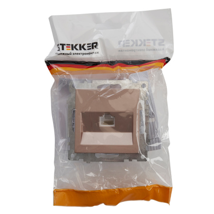 Розетка компьютерная 1-местная Stekker Катрин 39599