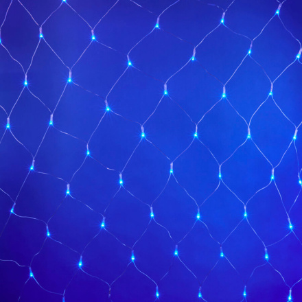 Светодиодная сетка (07938) Uniel 220V синий ULD-N2520-240/DTA BLUE IP20