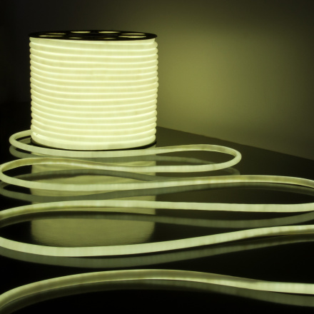 Светодиодный гибкий неон Elektrostandard 220V 9,6W 144Led 2835 IP67 круглый холодный белый, 50 м 4690389134692