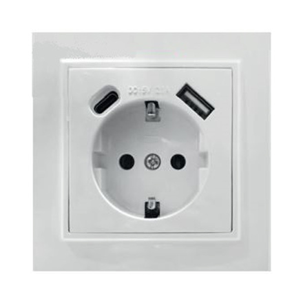 Розетка USB+Type C Stekker Эрна PST16-9016-01 50076