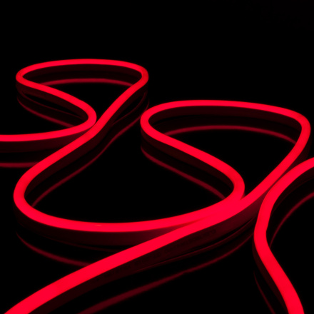 Светодиодный гибкий неон Elektrostandard 220V 9,6W 120Led 2835 IP67 односторонний красный, 50м 4690389136528