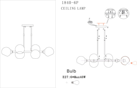 Подвесная люстра Favourite Bolillas 1840-6P