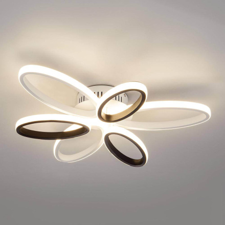 Потолочная светодиодная люстра Eurosvet Blade 90137/6 белый/чёрный