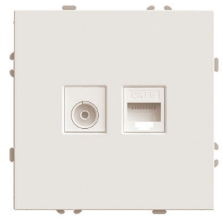 Розетка TV + компьютерная RJ-45 (механизм) Stekker Эмили RST00-5106-08 кашемир soft touch 49898