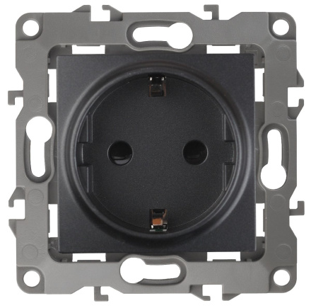 Розетка 2P+E Schuko со шторками Эра 12-2102-05 Б0014691