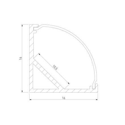 Угловой алюминиевый профиль для светодиодной ленты Elektrostandard LL-2-ALP008 4690389170508