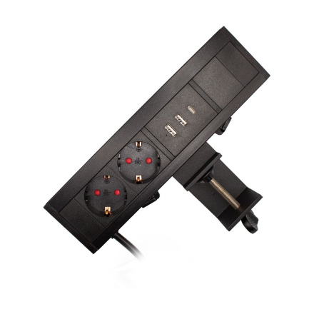 Блок розеток LE4 (2 секции 2 USB + 1 type-C беспроводная зарядка) Mebax 00-00002876