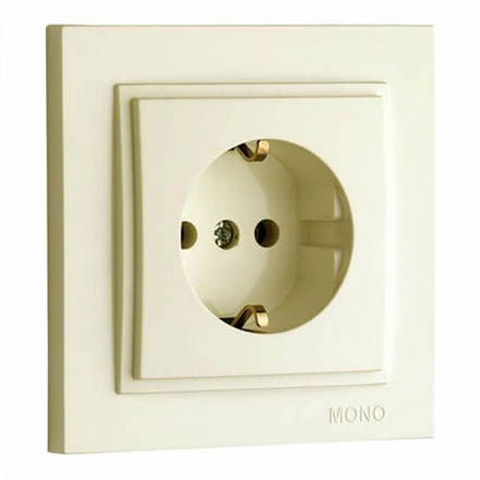 Розетка с заземлением Mono Electric Despina 16А 250В крем 102-170021-117