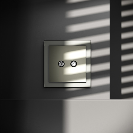 Розетка телевизионная Voltum S70 VLS060405 (сталь)