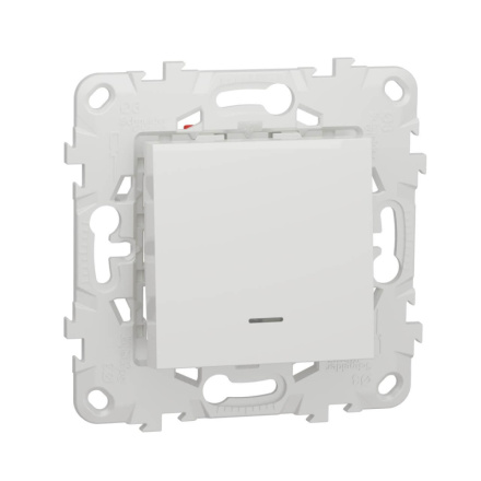 Переключатель одноклавишный перекрестный с подсветкой Schneider Electric Unica New NU520518N