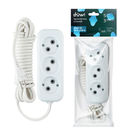 Удлинитель бытовой Duwi 32032 6