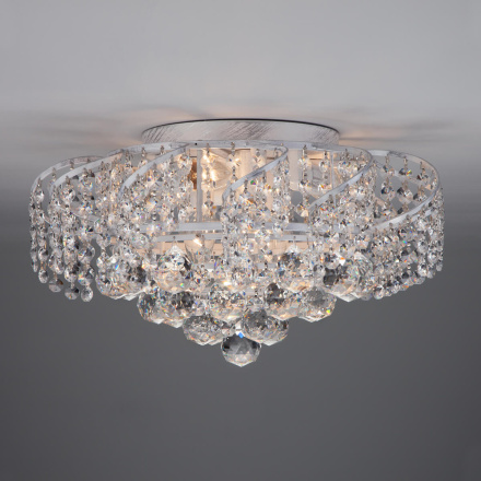 Потолочная люстра Eurosvet Шарм 16017/6 белый с серебром Strotskis