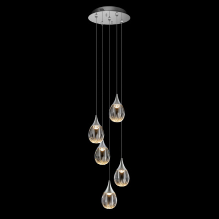 Каскадная люстра Delight Collection Stilla MD24001004-5A chrome/clear