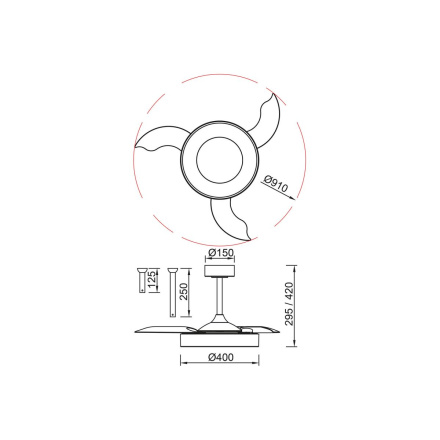 Люстра-вентилятор Mantra Niseko Fan 9092