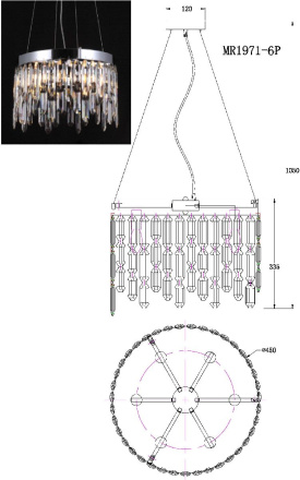 Подвесная люстра MyFar David MR1971-6P