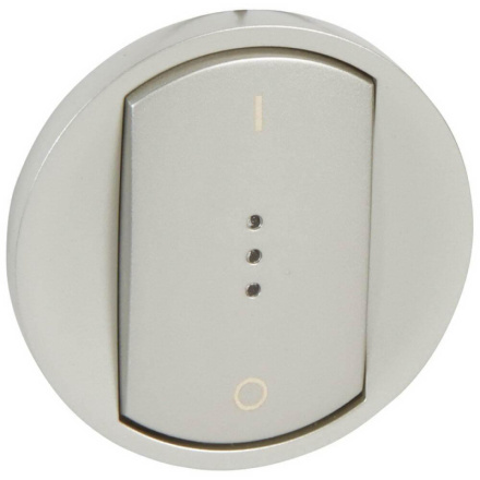 Лицевая панель Legrand Celiane выключателя одноклавишного с подсветкой титановая 068323