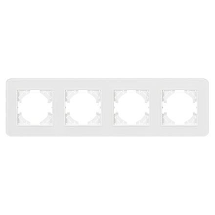 Рамка на 4 поста стеклянная Arlight FRM-OMALI-SFGS-4-WH 049716