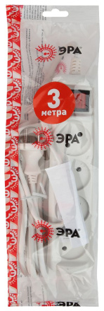 Удлинитель электрический Эра U-4s-3m-2x1 Б0044053