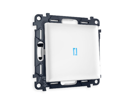 Комплект механизма 1-кл проходного выключателя с подсветкой Ambrella Volt Alfa MA122040