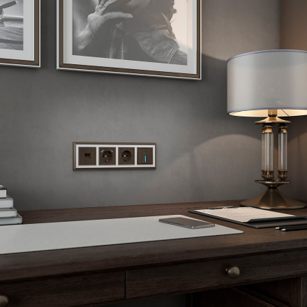 Накладка для розетки USB Werkel бронзовый W1179512 4690389161773