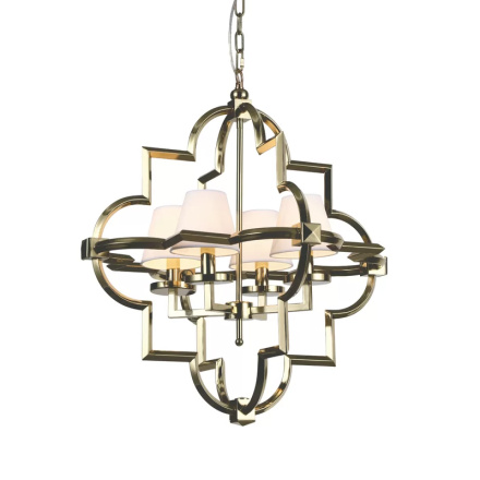 Подвесная люстра Delight Collection Mandeville KM0728P-4M brass/white