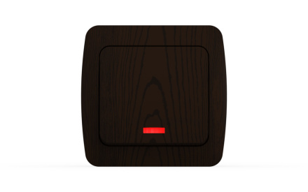 Выключатель одноклавишный с подсветкой ELBI Alsu 504-010400-201