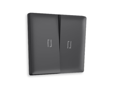 Лицевая панель для выключателя двухклавишного с подсветкой Ambrella Volt Alfa AP9040