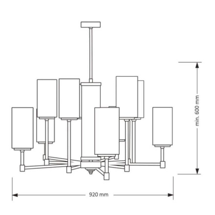 Подвесная люстра Kutek Mood Cero CER-ZW-8 (N)