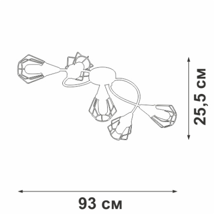 Потолочная люстра Vitaluce V3037-0/5PL